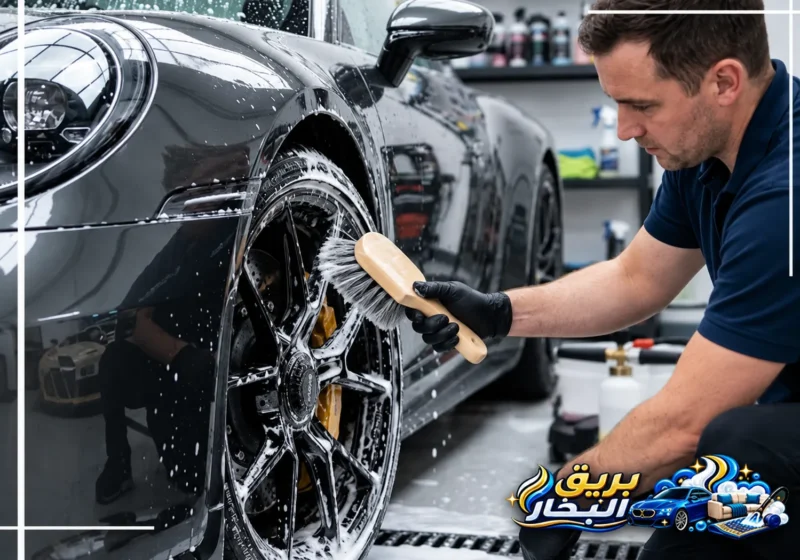 شركة تلميع سيارات بالظهران | 0548413762 بريق البخار تنظيف إطارات السيارة ضمن خدمة تلميع سيارات بالظهران باستخدام أدوات احترافية لإزالة الأوساخ والحفاظ على اللمعان.