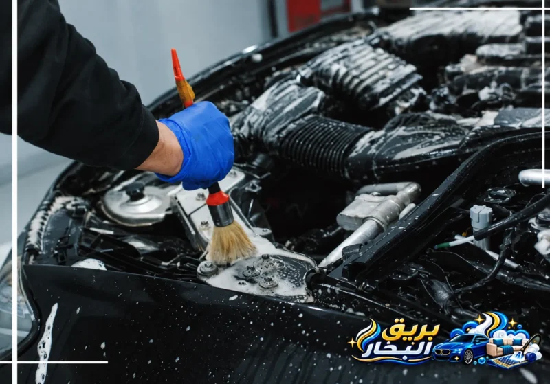 تلميع سيارات بسيهات 0548413762 شركة بريق البخار تنظيف محرك السيارة بالرغوة والفرشاة في خدمة تلميع سيارات بسيهات لإزالة الزيوت والأوساخ العالقة بأمان